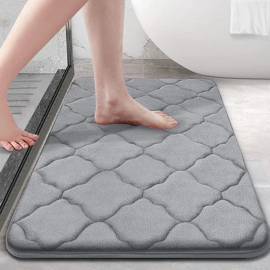 SilverNest Badmat - Traagschuim Microvezel 50x80 Antislip | Ymonde