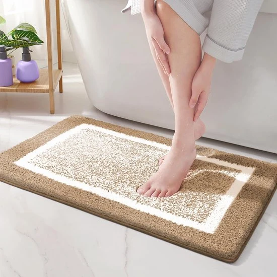 Badmat 60×90 cm Bruin – Zacht, Antislip & Sneldrogend | Ymonde®