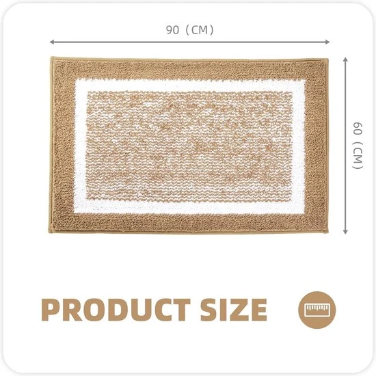 Badmat 60×90 cm Bruin – Zacht, Antislip & Sneldrogend | Ymonde®