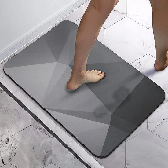Badmat 50×80 cm Grijs – Antislip, Zacht & Sneldrogend | Ymonde®