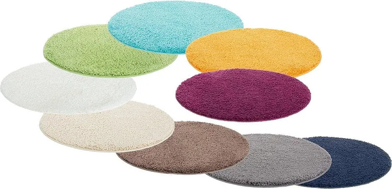 SoftCircle Grijze Ronde Badmat Ø60 cm – Grijs Antislip & Waterabsorberend