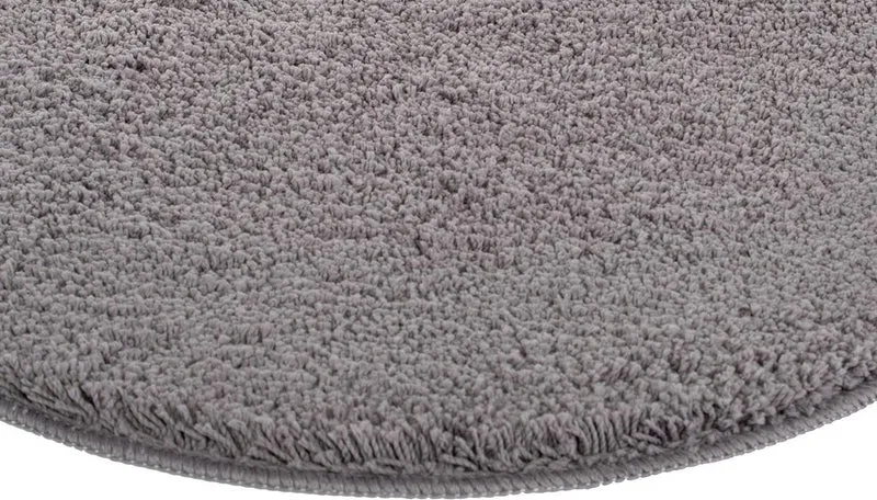 SoftCircle Grijze Ronde Badmat Ø60 cm – Grijs Antislip & Waterabsorberend