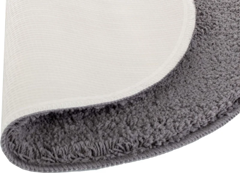 SoftCircle Grijze Ronde Badmat Ø60 cm – Grijs Antislip & Waterabsorberend