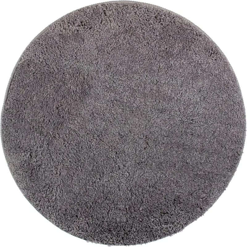 SoftCircle Grijze Ronde Badmat Ø60 cm – Grijs Antislip & Waterabsorberend