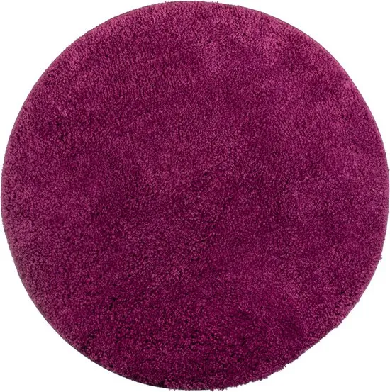 Ronde Badmat Ø60 cm Frambooskleurig – Paars Antislip & Zacht | Ymonde®