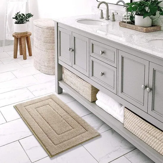 CloudComfort Badmat Beige 40×60 cm – Ultra‑Zacht & Antislip