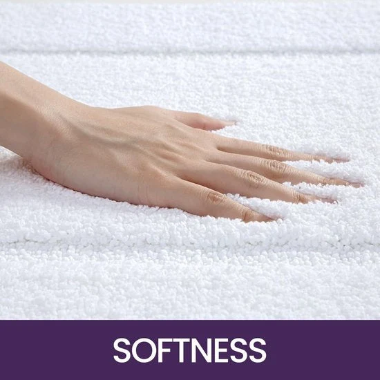 DryNest Badmat 60x110 cm - Witte Antislip Microvezel Badkamertapijt | Ymonde