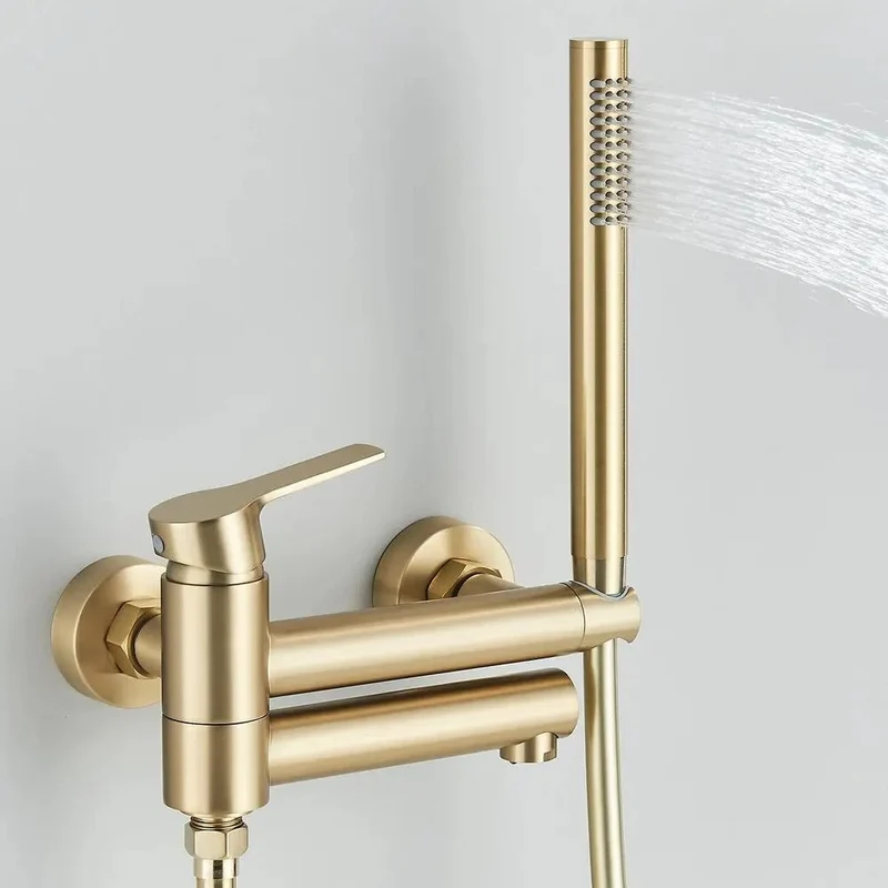 Messing Doucheset Met Handdouche - Moderne Douchekraan | Ymonde