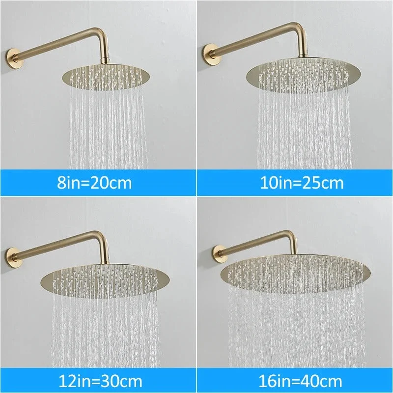 Inbouw Regendouche Set Met Handdouche Messing Douchekraan Geborsteld Goud | Ymonde