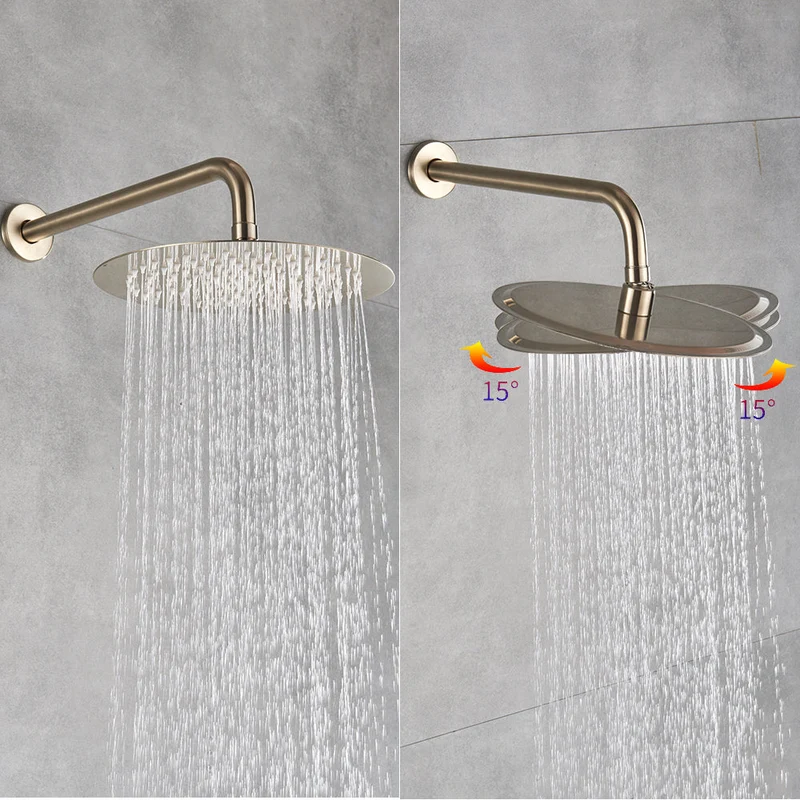 Inbouw Regendouche Set Met Handdouche Messing Douchekraan Geborsteld Goud | Ymonde