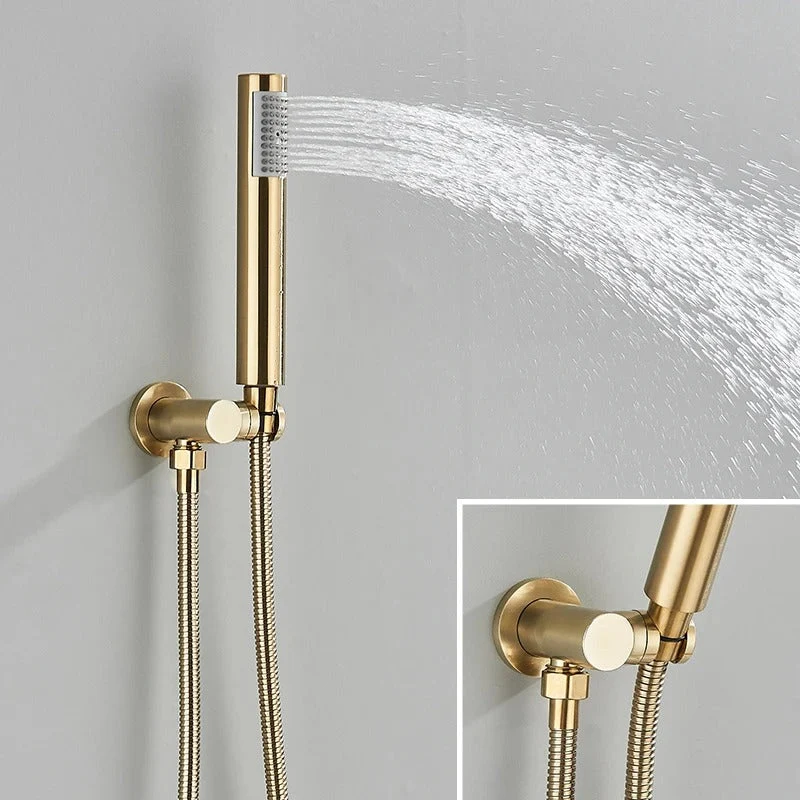 Inbouw Regendouche Set Met Handdouche Messing Douchekraan Geborsteld Goud | Ymonde