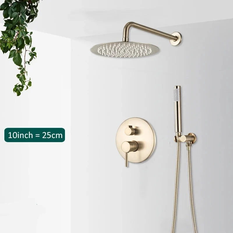 Inbouw Regendouche Set Met Handdouche Messing Douchekraan Geborsteld Goud | Ymonde