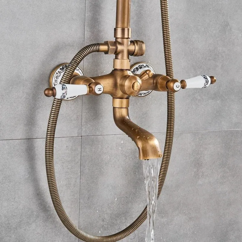 Thermostatische Bronze Regendouche Messing Douchekraan Met Handdouche | Ymonde