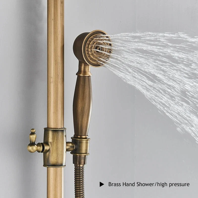 Thermostatische Bronze Regendouche Messing Douchekraan Met Handdouche | Ymonde