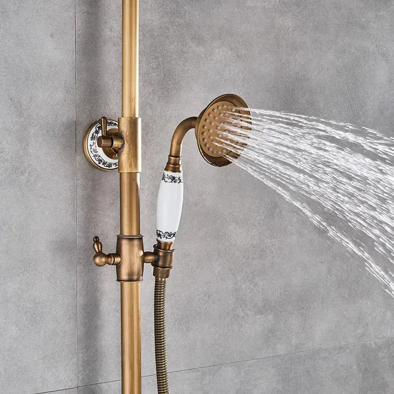 Thermostatische Bronze Regendouche Messing Douchekraan Met Handdouche | Ymonde