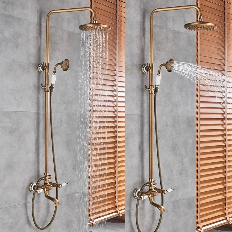 Thermostatische Bronze Regendouche Messing Douchekraan Met Handdouche | Ymonde