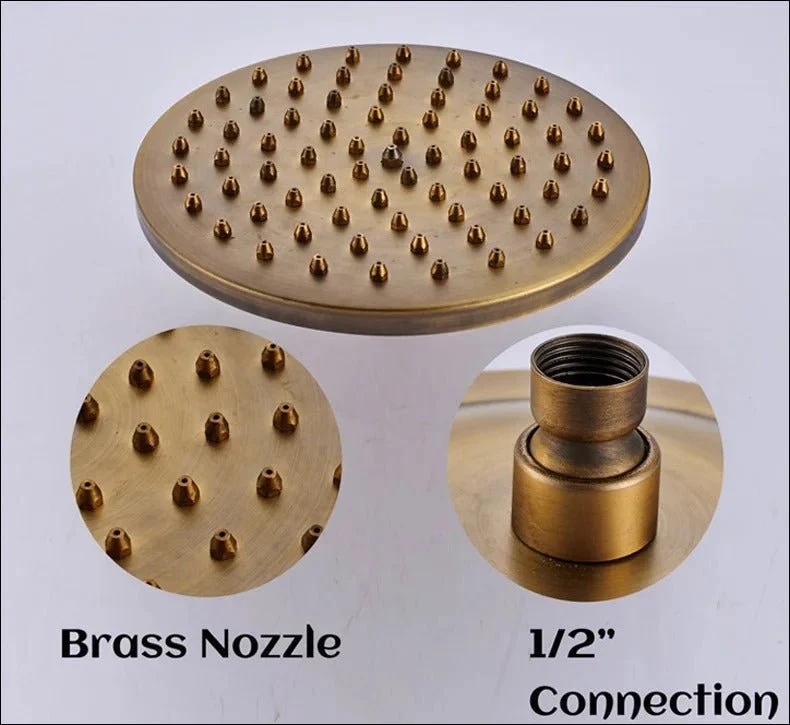 Thermostatische Bronze Regendouche Messing Douchekraan Met Handdouche | Ymonde