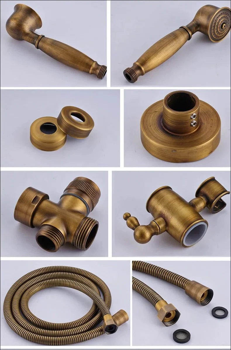 Thermostatische Bronze Regendouche Messing Douchekraan Met Handdouche | Ymonde