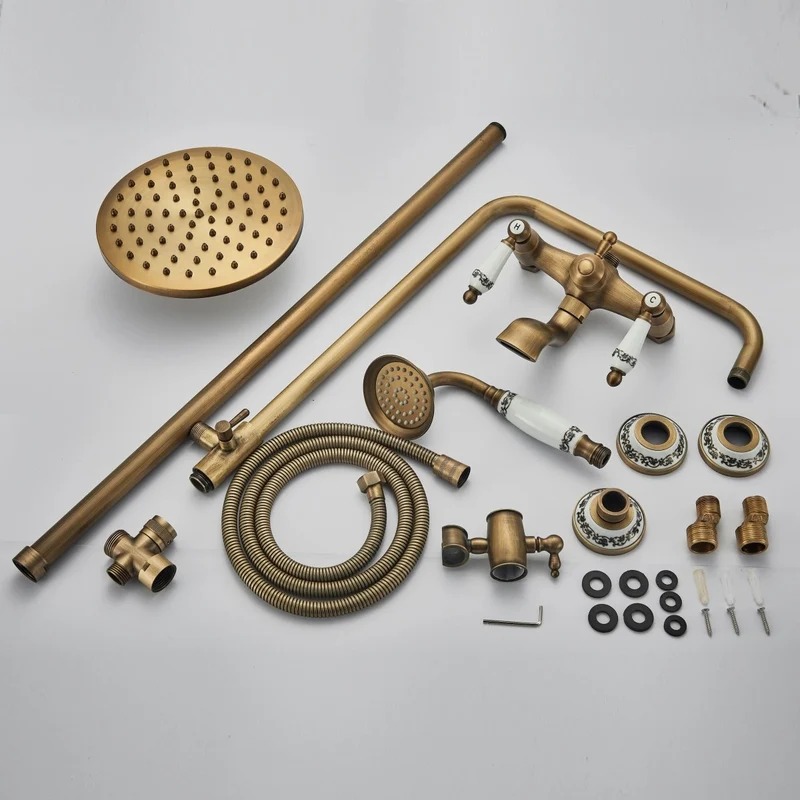 Thermostatische Bronze Regendouche Messing Douchekraan Met Handdouche | Ymonde