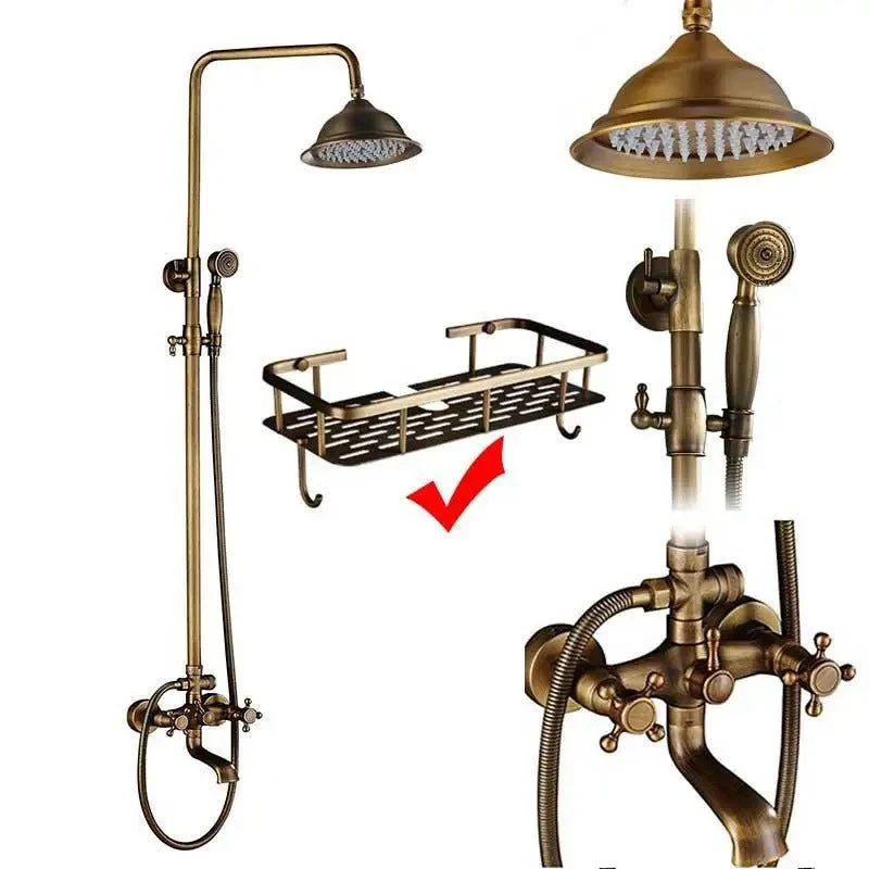 Thermostatische Bronze Regendouche Messing Douchekraan Met Handdouche | Ymonde