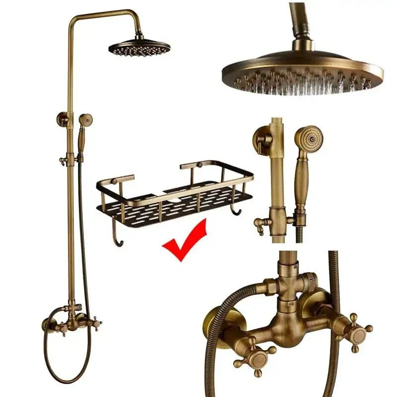 Thermostatische Bronze Regendouche Messing Douchekraan Met Handdouche | Ymonde