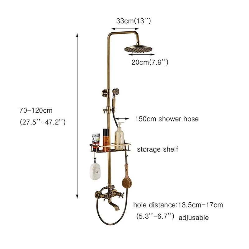 Thermostatische Bronze Regendouche Messing Douchekraan Met Handdouche | Ymonde