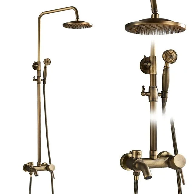 Thermostatische Bronze Regendouche Messing Douchekraan Met Handdouche | Ymonde