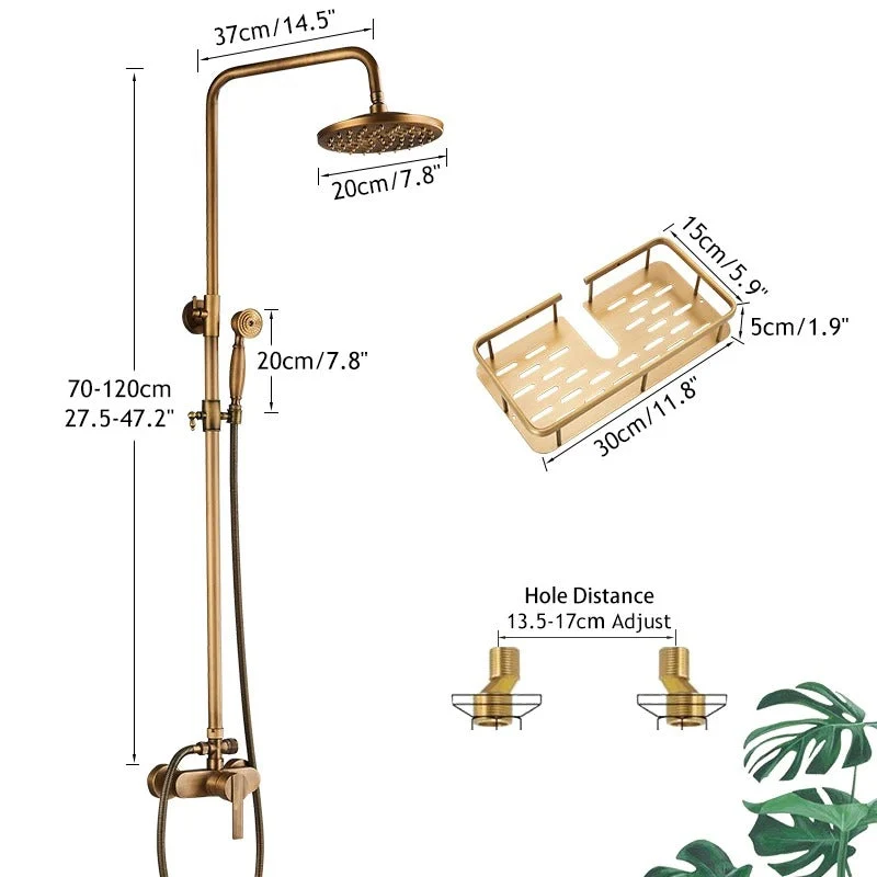 Thermostatische Bronze Regendouche Messing Douchekraan Met Handdouche | Ymonde