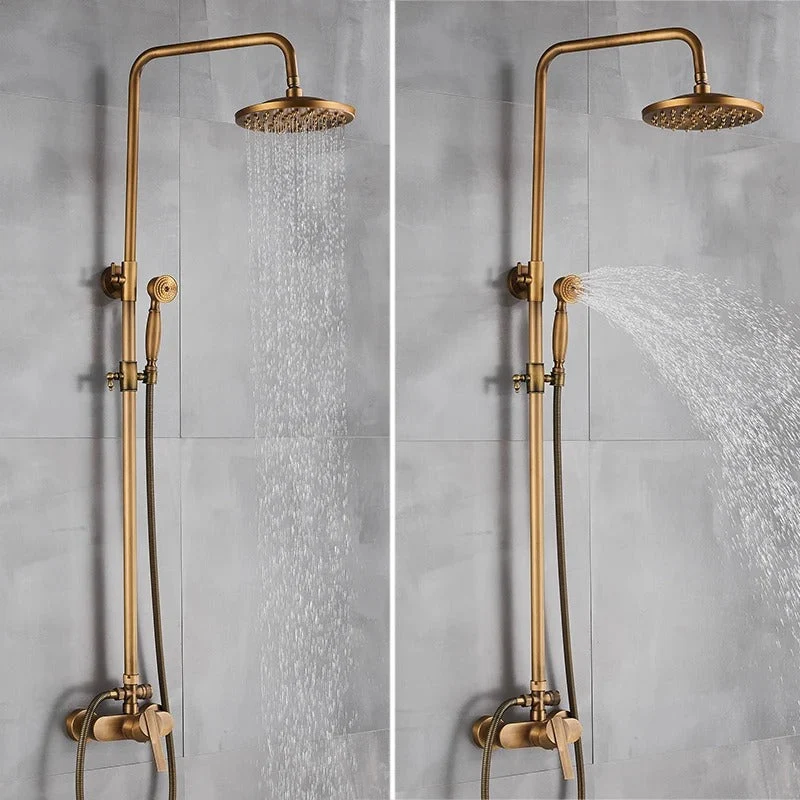 Thermostatische Bronze Regendouche Messing Douchekraan Met Handdouche | Ymonde