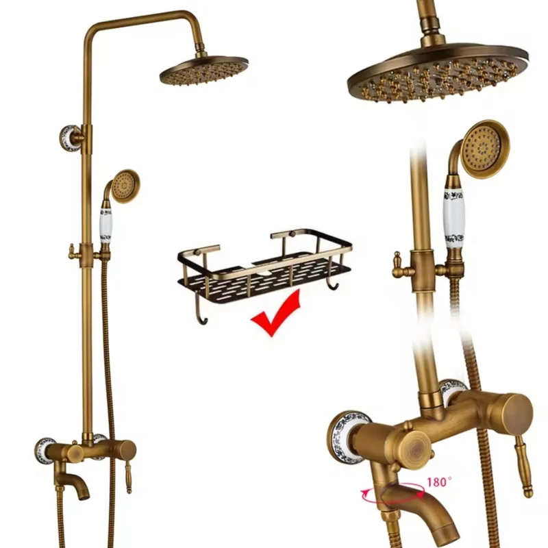 Thermostatische Bronze Regendouche Messing Douchekraan Met Handdouche | Ymonde