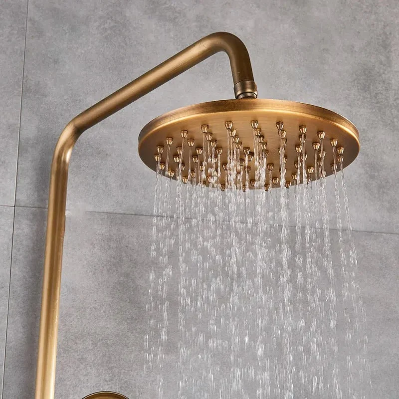 Thermostatische Bronze Regendouche Messing Douchekraan Met Handdouche | Ymonde