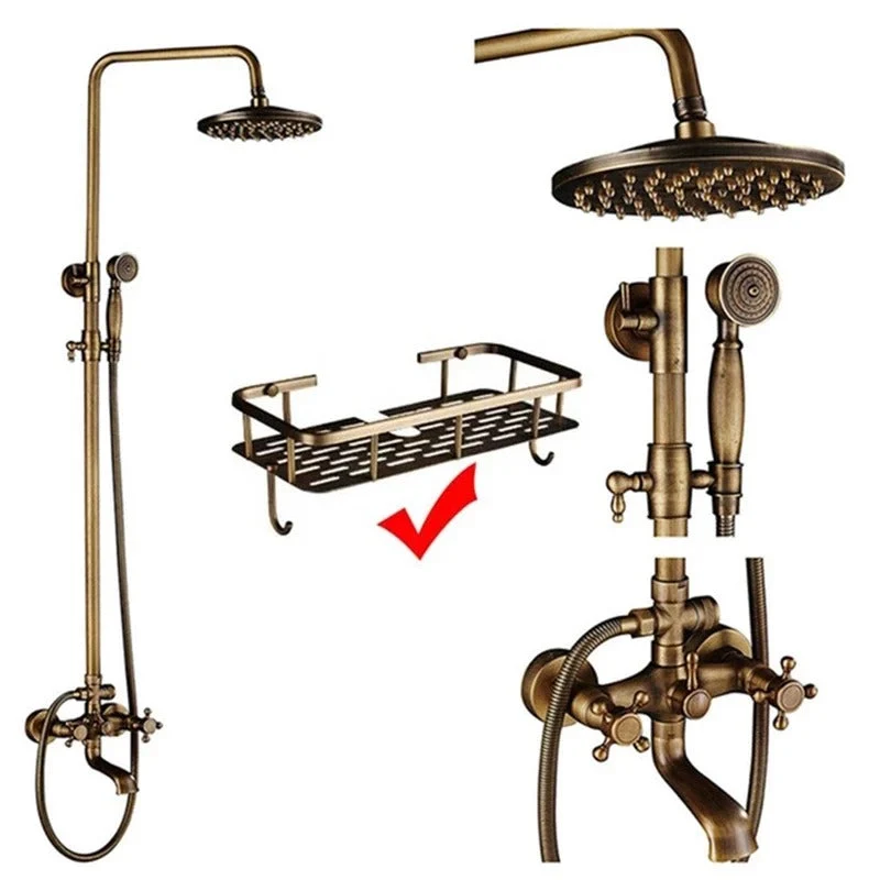 Thermostatische Bronze Regendouche Messing Douchekraan Met Handdouche | Ymonde