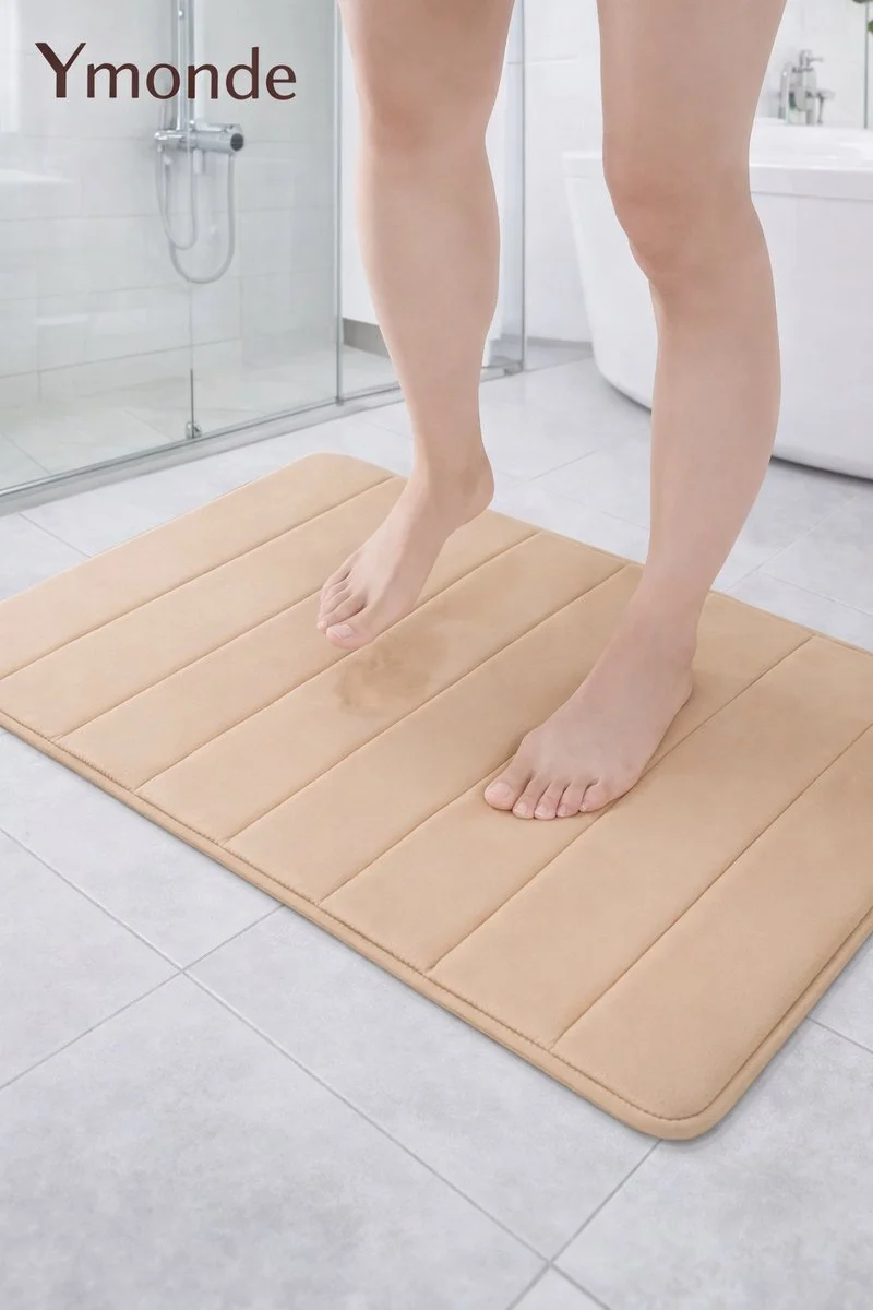 Sandyluxe Badmat – Beige Anti-Slip & Comfortabel (40 × 60 cm) | Ymonde ©