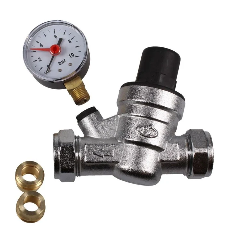 Evolve 15 & 22mm Pressure Reducing Valve c/w Gauge