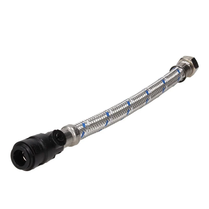 Think-A-Flex Push-fit 15 mm X 1/2" Flexible Tap Connector c/w ISO