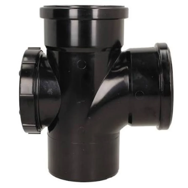 Davant 110mm Ring Seal Push-Fit Soil 92 Degree Double Socket Access Branch Tee