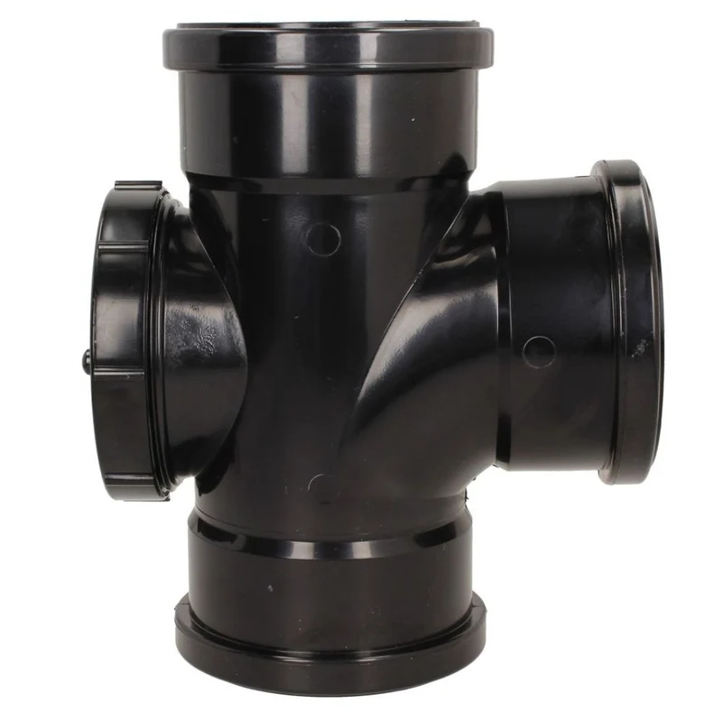 Davant 110mm Ring Seal Black Soil 92 Degree Triple Socket Access Branch Tee