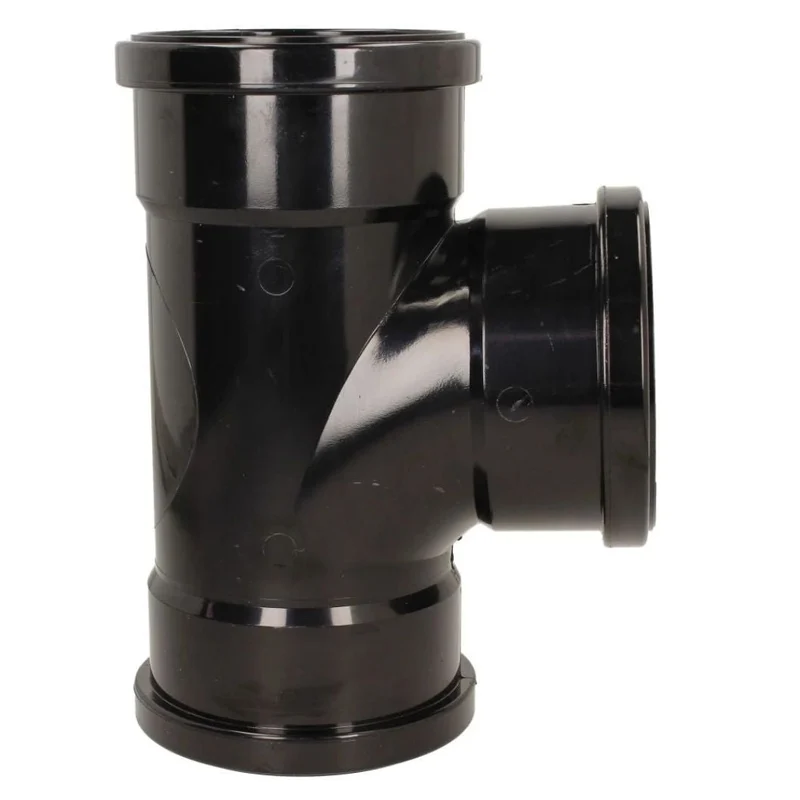 Davant 110mm Ring Seal Push-Fit Soil 92 Degree Triple Socket Branch Tee