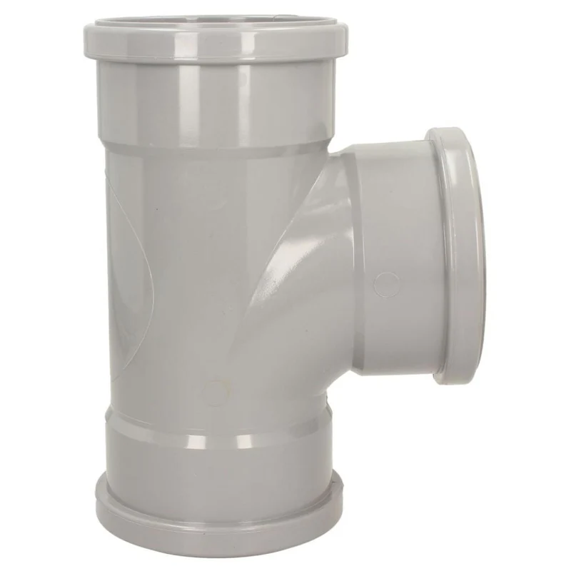 Davant 110mm Ring Seal Push-Fit Soil 92 Degree Triple Socket Branch Tee