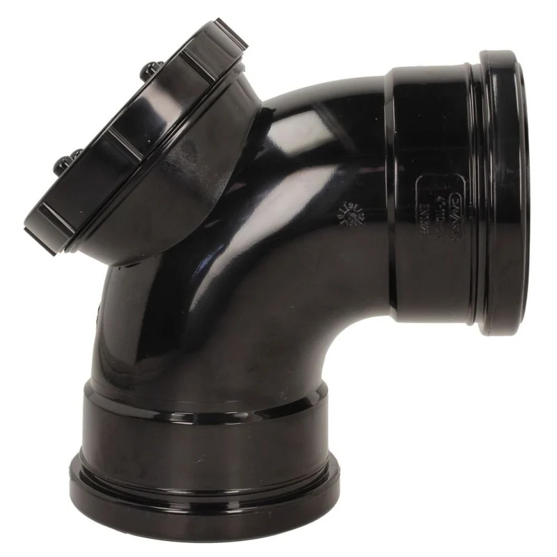 Davant 110mm Ring Seal Push-Fit Soil 92 Degree Double Socket Access Bend