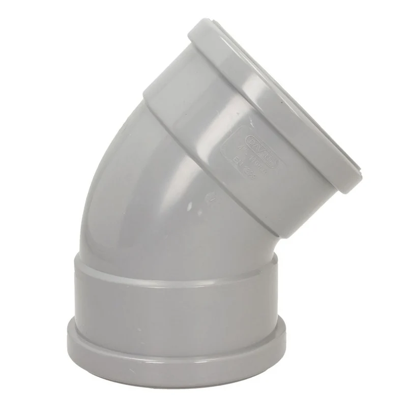 Davant 110mm Ring Seal Push-Fit Soil 135 Degree Single Socket Bend