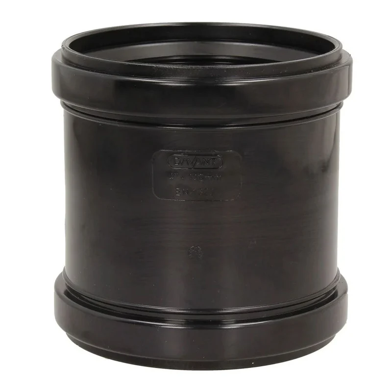 Davant 110mm Ring Seal Push-Fit Soil Double Socket Coupler