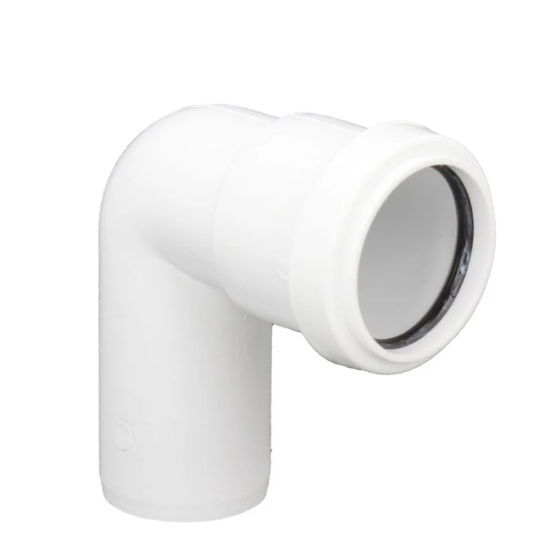 Davant 40mm White Push-Fit Waste 90 Degree Swivel Bend