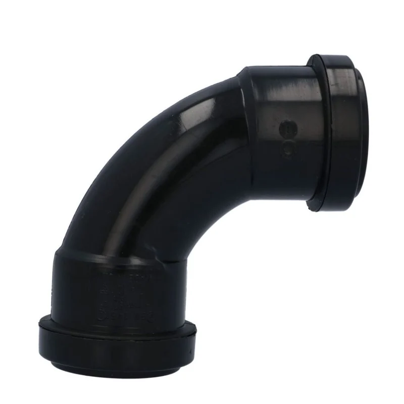 Davant 40mm Black Push-Fit Waste Swept Bend