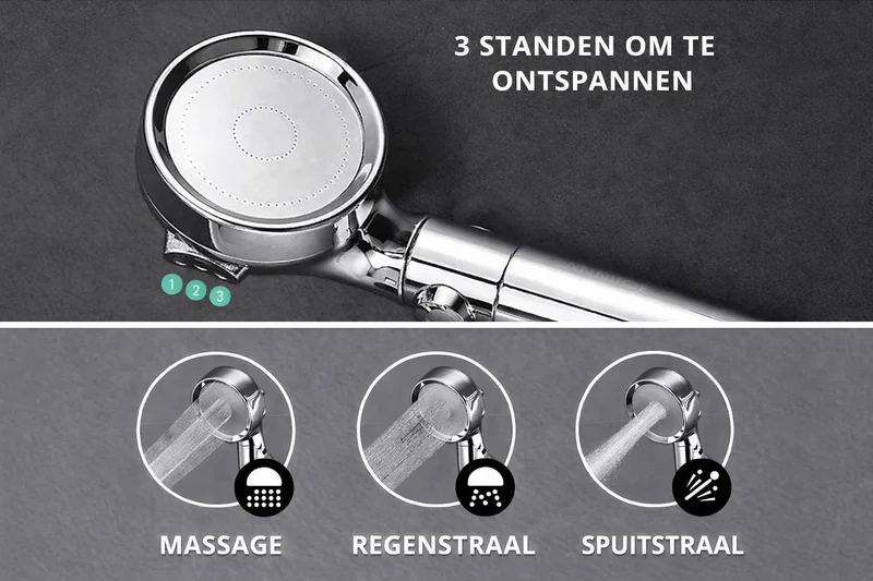Hydroboost Eco Douchekop – Verhoogde Waterdruk & Eco-Performance | Ymonde ©