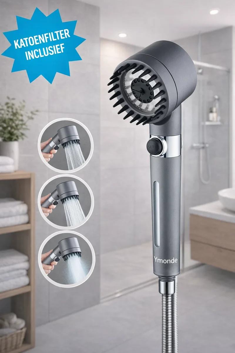 Ecojet Massage Douchekop – Krachtige Stralen & Filtercomfort | Ymonde ©