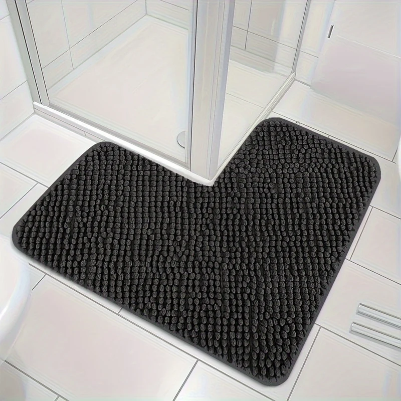 Hoekzachte L-vormige Douchemat – Pluche & Anti-Slip Badmat | Ymonde ©