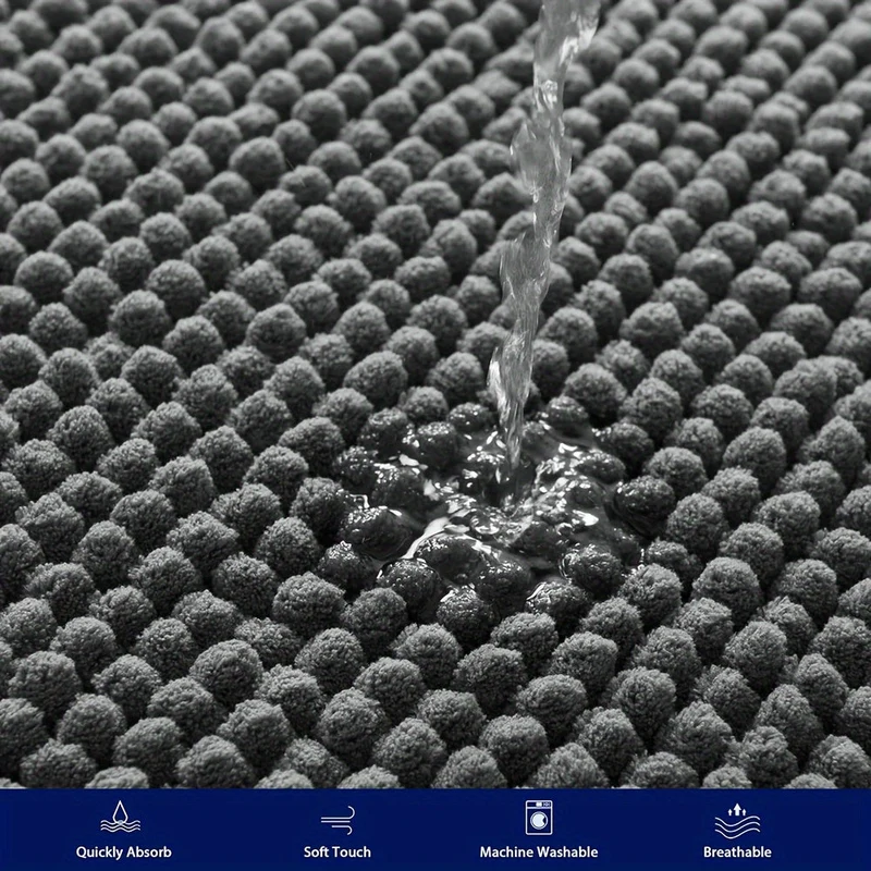 Ronde Chenille Badmat – Ultra Zacht & Sneldrogend Antislip | Ymonde ©