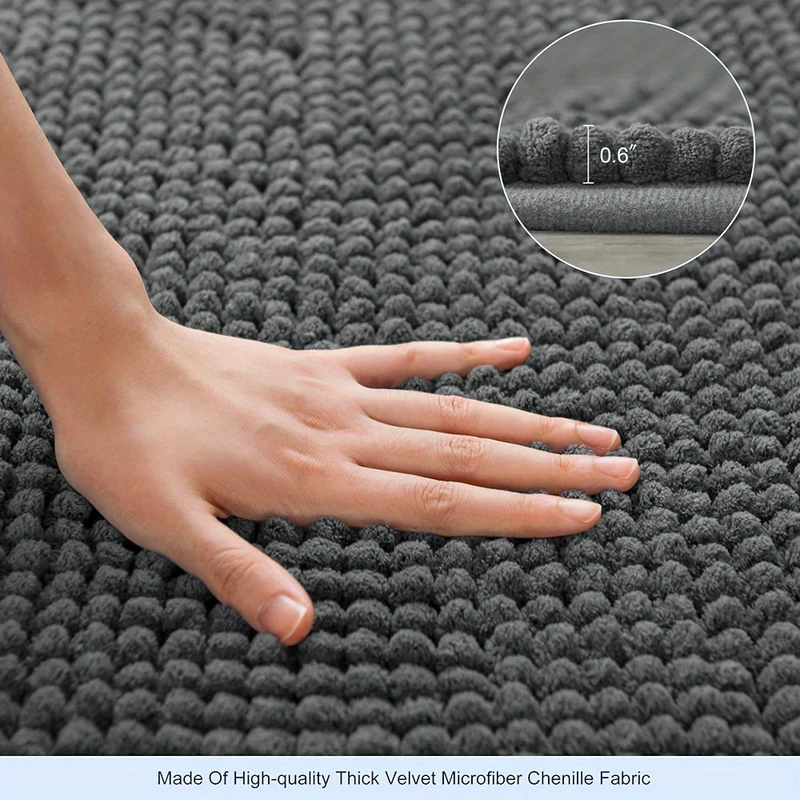 Ronde Chenille Badmat – Ultra Zacht & Sneldrogend Antislip | Ymonde ©