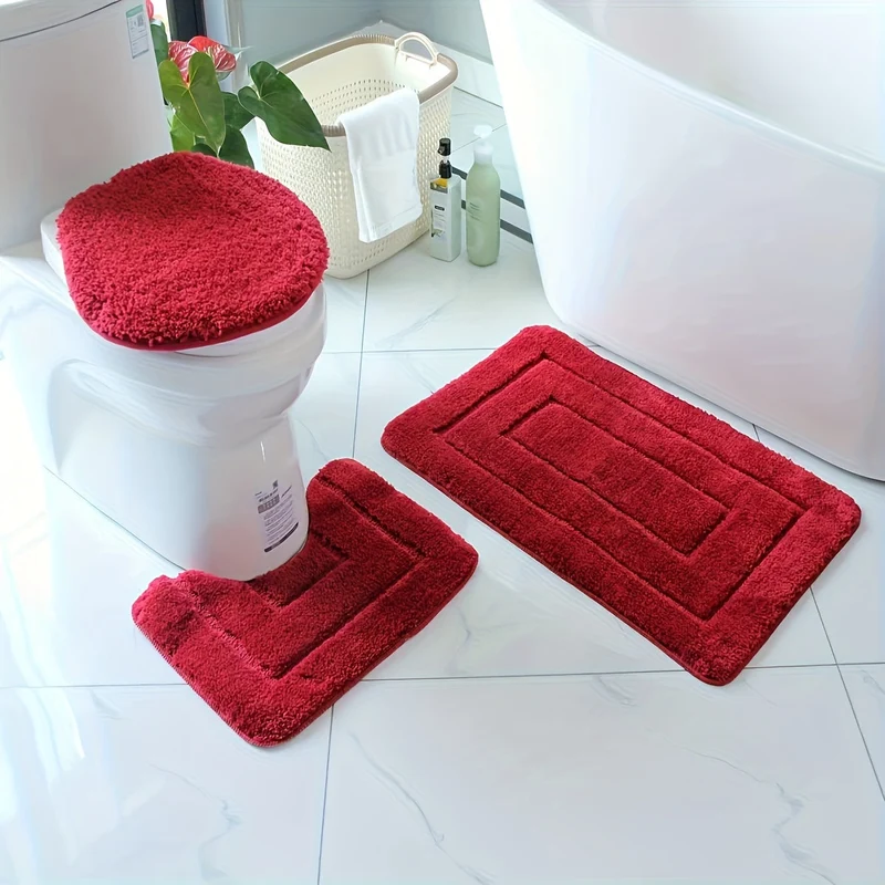 Luxe Driedelige Badmat Set – Comfort & Grip | Ymonde ©